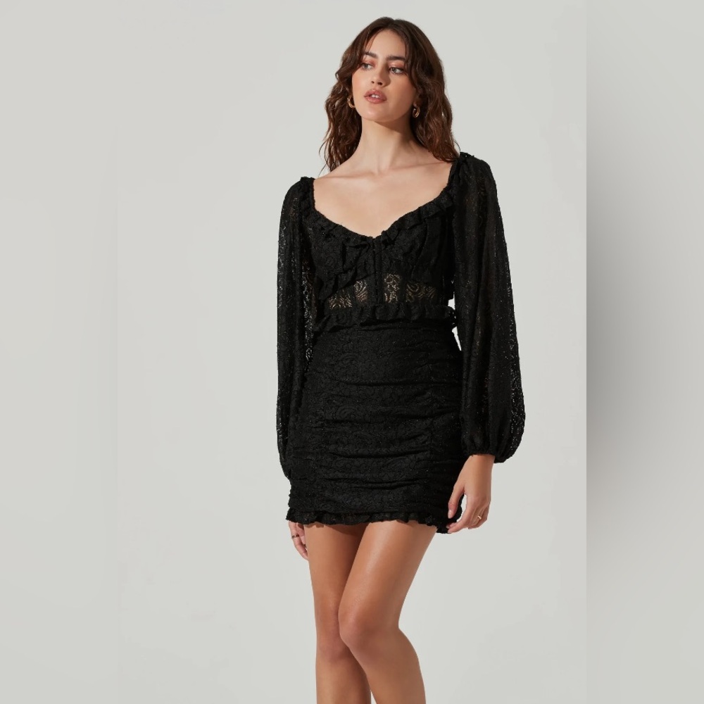 NWT Astr The Label Black Lace Chrisley Dress Size Medium
